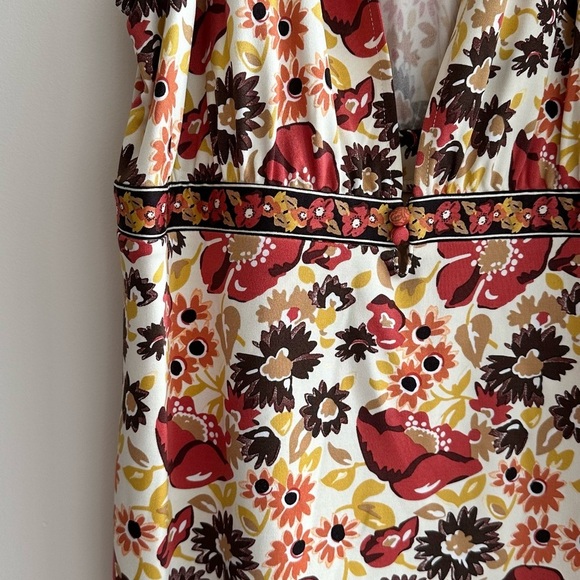 Antonio Melani Floral Print Halter Neck Top, 100% Silk Blouse, Size Large - Picture 14 of 16